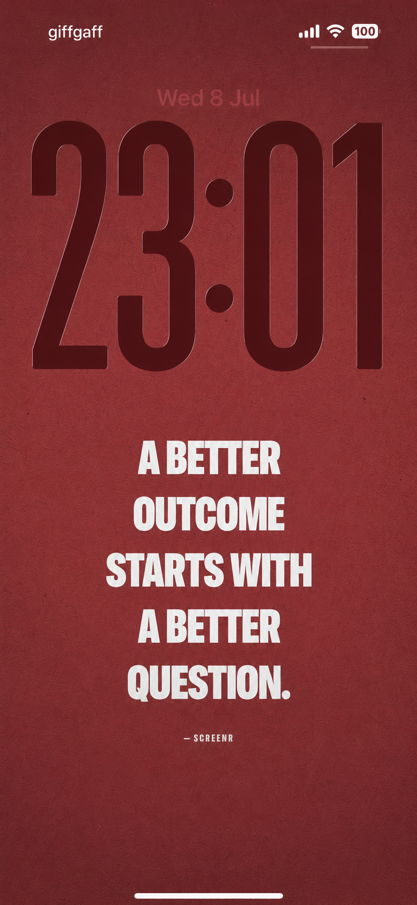 Daily quote lock screen